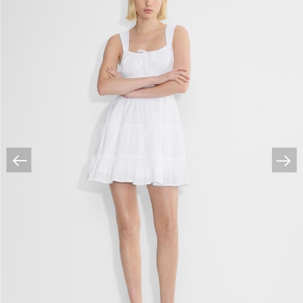 Aritzia White Sleeveless Mini Dress